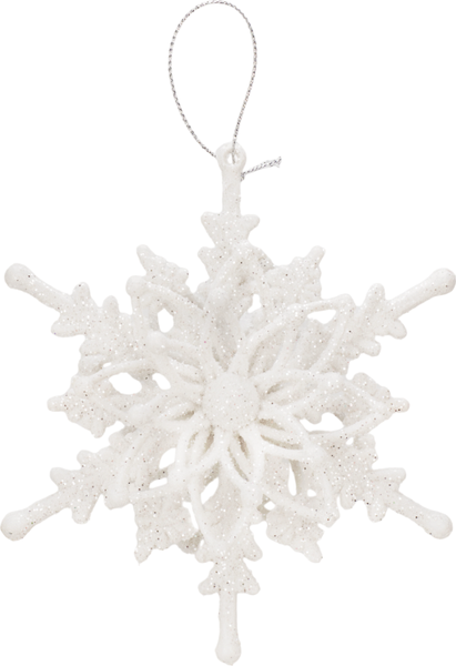 Елочная игрушка Ausini Белая капель / M54WT - фото