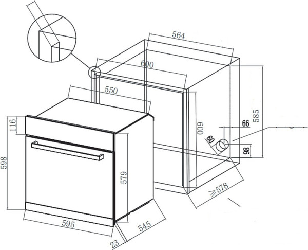 Электрический духовой шкаф ZORG FIN611 BL