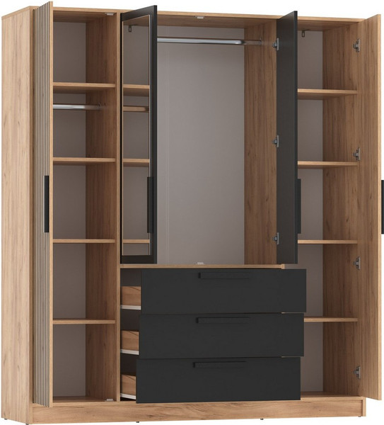 Шкаф Олмеко Вегас 4-х дверный с зеркалом 83.07