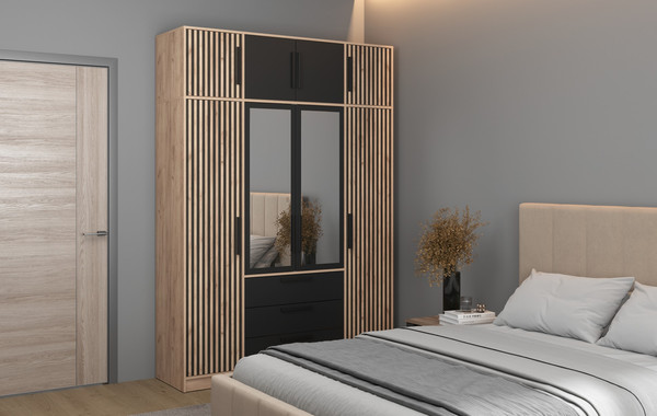 Шкаф Олмеко Вегас 4-х дверный с зеркалом 83.07