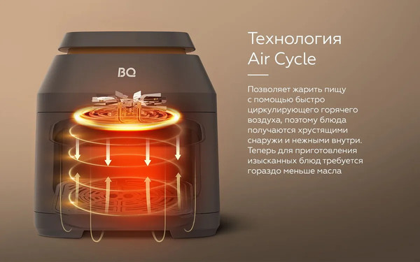 Аэрогриль BQ AF6011S (серый)