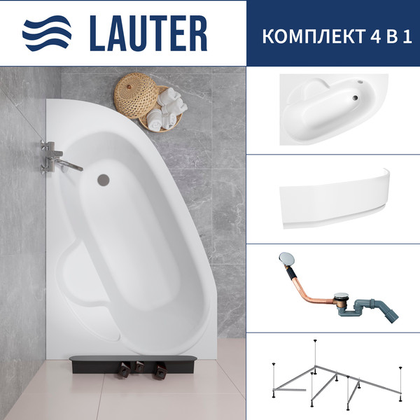 Ванна акриловая Lauter Valencia 150x100 / 2102150L - фото