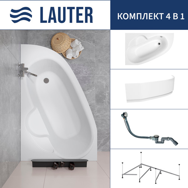 Ванна акриловая Lauter Valencia 150x100 / 2102150L - фото