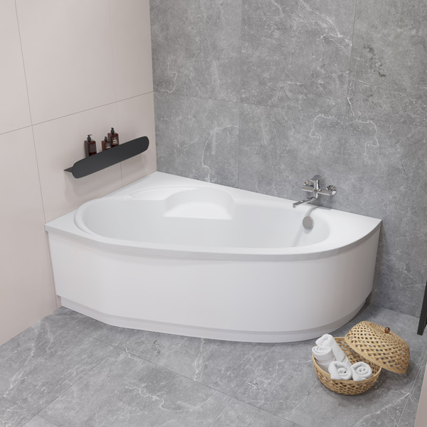 Ванна акриловая Lauter Valencia 160x105 / 2102160L (с ножками и сифоном 21Y32002 белый)