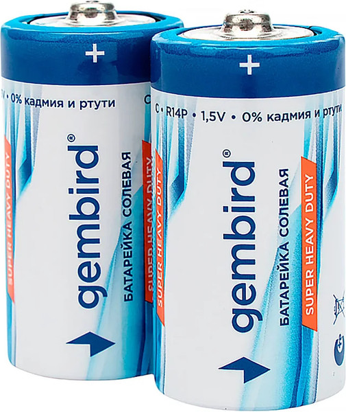 Комплект батареек Gembird GB-R14P-2F - фото
