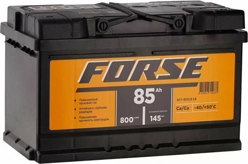 Автомобильный аккумулятор Forse R+ низкий 800A / 6CT-85VLR низк. - фото