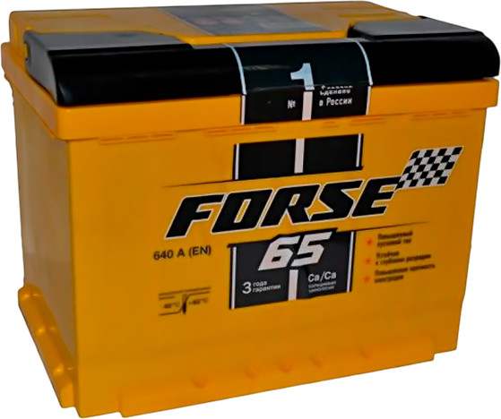 Автомобильный аккумулятор Forse EFB R+ 660A / 6СТ-65R EFB. - фото