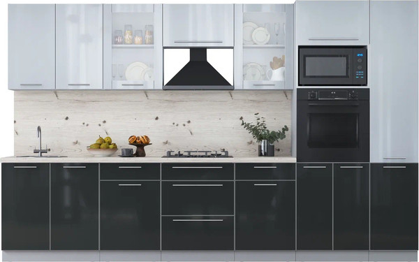 Кухонный гарнитур Интерлиния Мила Пластик 3.4 - фото