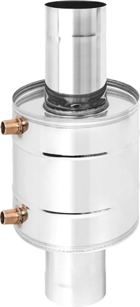 Теплообменник на трубу дымохода Везувий 6л на трубе 115 AISI 304 МП - фото