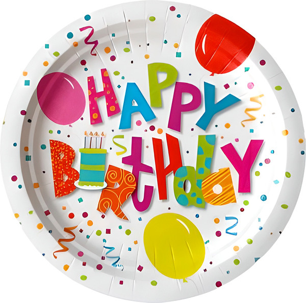 Набор одноразовых тарелок Лекс Вечеринка 18см - фото