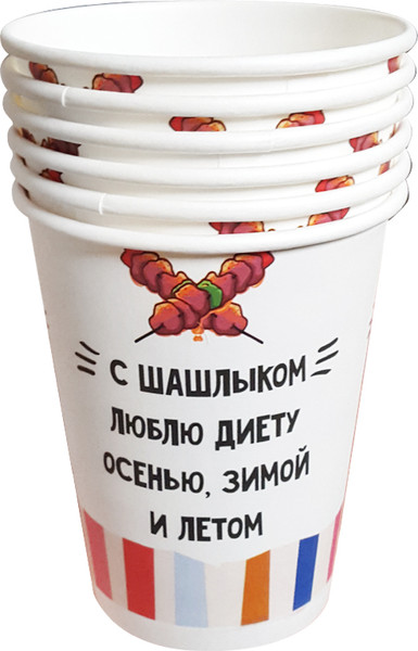 Набор бумажных стаканов Лекс Отдых - фото