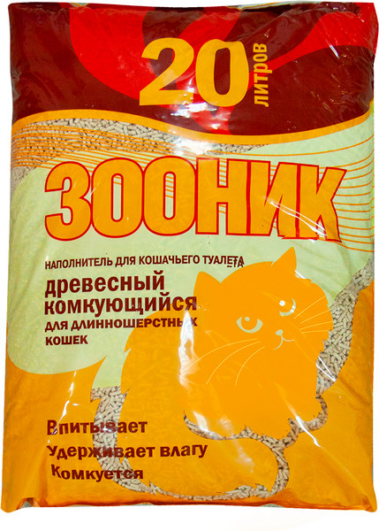 Наполнитель для туалета ZOONIK Древесный / 06221 - фото