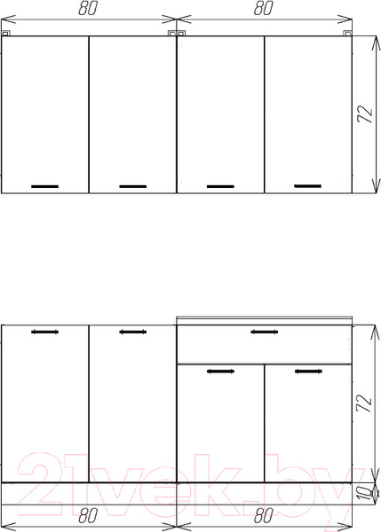 Кухонный гарнитур Eligard Lion 1.6.2