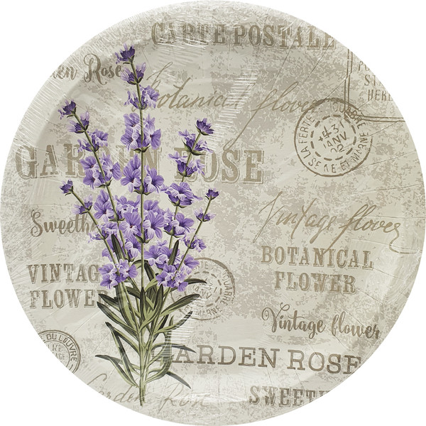 Набор одноразовых тарелок Лекс Прованс 23см - фото