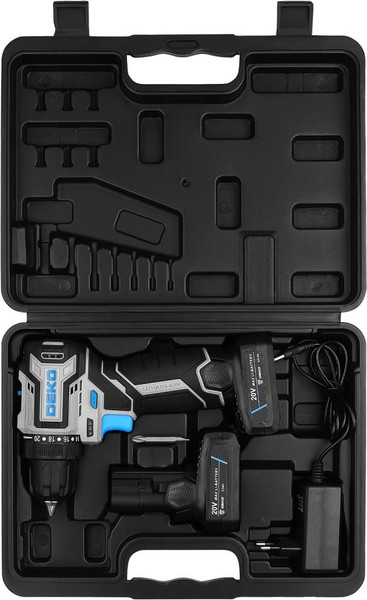 Аккумуляторная дрель-шуруповерт Deko Sharker 20V Pro / 084-1035