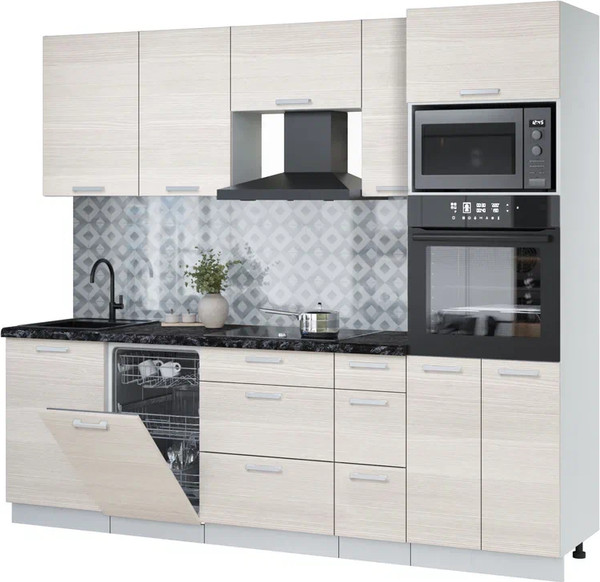 Кухонный гарнитур Интерлиния Мила Лайт 2.45-ПМ3 - фото