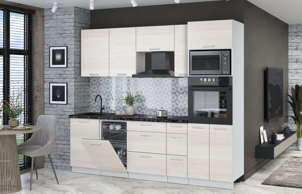 Кухонный гарнитур Интерлиния Мила Лайт 2.45-ПМ3