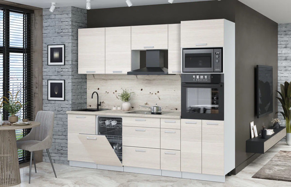 Кухонный гарнитур Интерлиния Мила Лайт 2.45-ПМ3