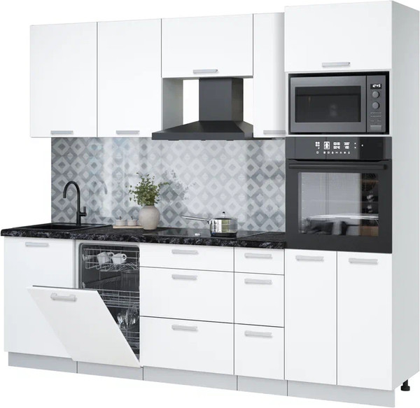 Кухонный гарнитур Интерлиния Мила Лайт 2.45-ПМ3 - фото