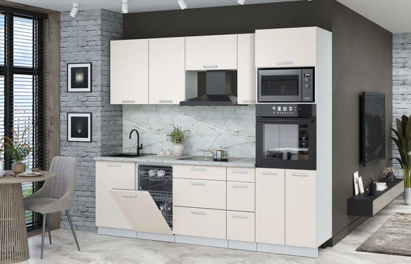 Кухонный гарнитур Интерлиния Мила Лайт 2.45-ПМ3 - фото