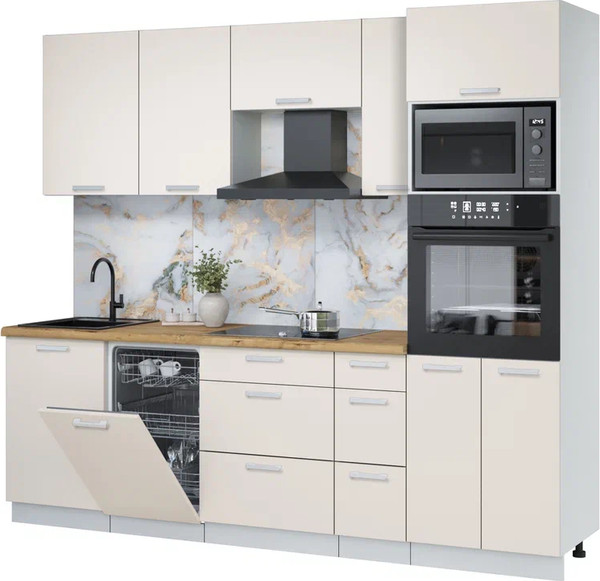 Кухонный гарнитур Интерлиния Мила Лайт 2.45-ПМ3 - фото