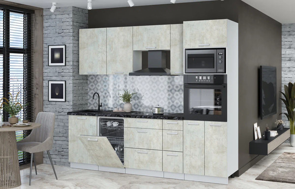 Кухонный гарнитур Интерлиния Мила Лайт 2.45-ПМ3