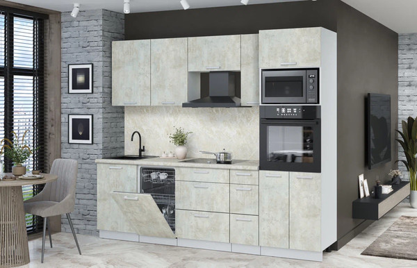 Кухонный гарнитур Интерлиния Мила Лайт 2.45-ПМ3