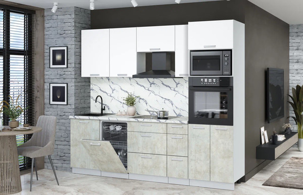 Кухонный гарнитур Интерлиния Мила Лайт 2.45-ПМ3