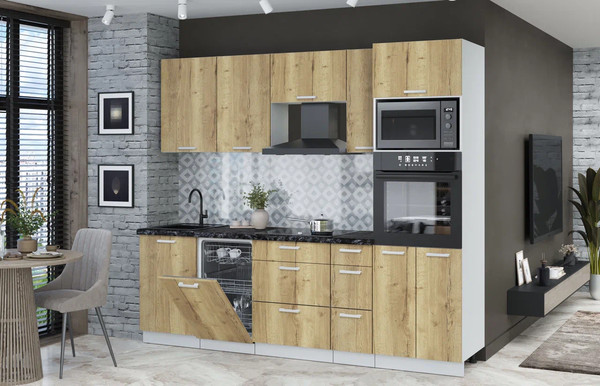 Кухонный гарнитур Интерлиния Мила Лайт 2.45-ПМ3