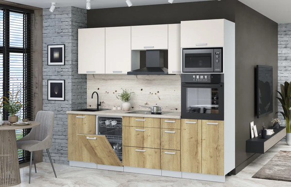 Кухонный гарнитур Интерлиния Мила Лайт 2.45-ПМ3