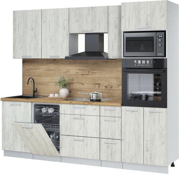 Кухонный гарнитур Интерлиния Мила Лайт 2.45-ПМ3 - фото