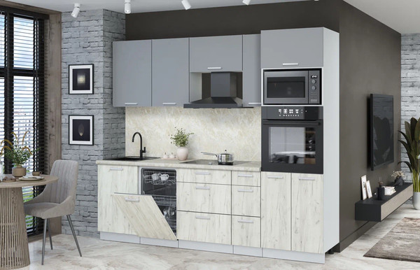 Кухонный гарнитур Интерлиния Мила Лайт 2.45-ПМ3