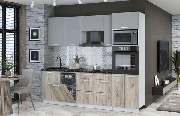 Кухонный гарнитур Интерлиния Мила Лайт 2.45-ПМ3