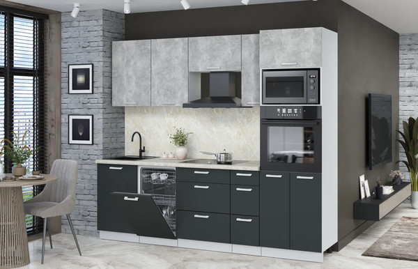 Кухонный гарнитур Интерлиния Мила Лайт 2.45-ПМ3