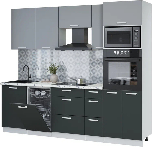 Кухонный гарнитур Интерлиния Мила Лайт 2.45-ПМ3 - фото