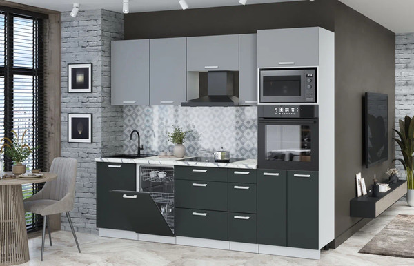 Кухонный гарнитур Интерлиния Мила Лайт 2.45-ПМ3