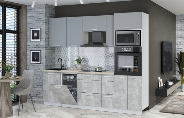 Кухонный гарнитур Интерлиния Мила Лайт 2.45-ПМ3