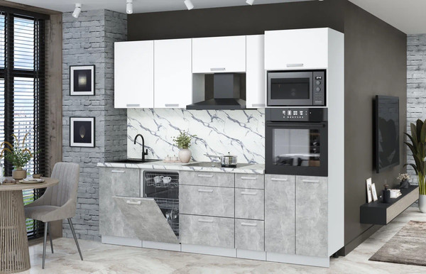 Кухонный гарнитур Интерлиния Мила Лайт 2.45-ПМ3