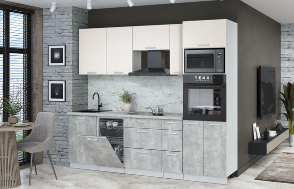 Кухонный гарнитур Интерлиния Мила Лайт 2.45-ПМ3