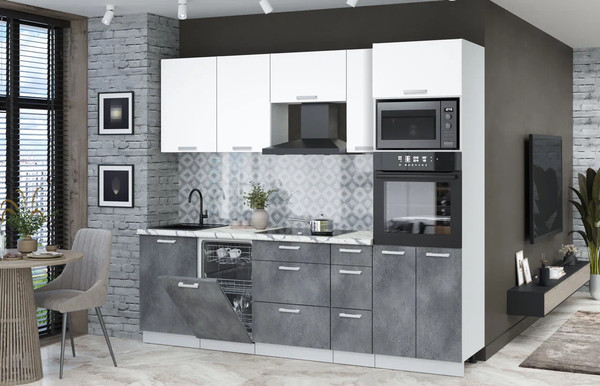 Кухонный гарнитур Интерлиния Мила Лайт 2.45-ПМ3