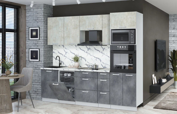 Кухонный гарнитур Интерлиния Мила Лайт 2.45-ПМ3