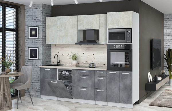 Кухонный гарнитур Интерлиния Мила Лайт 2.45-ПМ3