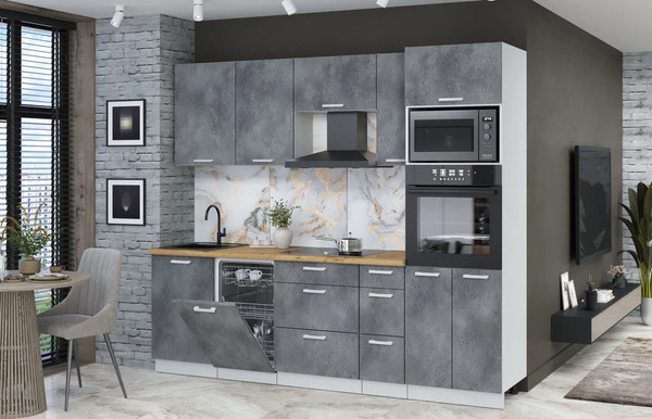 Кухонный гарнитур Интерлиния Мила Лайт 2.45-ПМ3