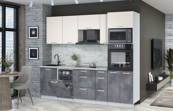 Кухонный гарнитур Интерлиния Мила Лайт 2.45-ПМ3