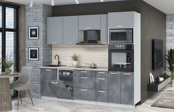 Кухонный гарнитур Интерлиния Мила Лайт 2.45-ПМ3