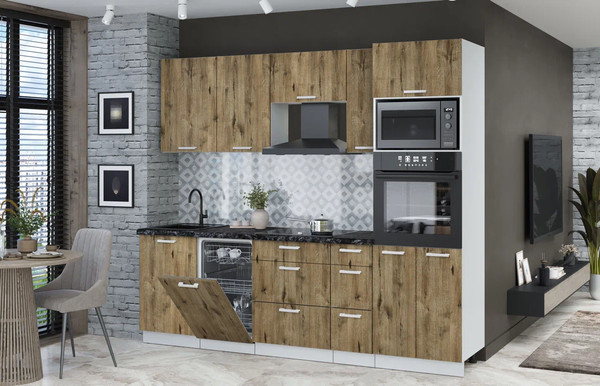 Кухонный гарнитур Интерлиния Мила Лайт 2.45-ПМ3