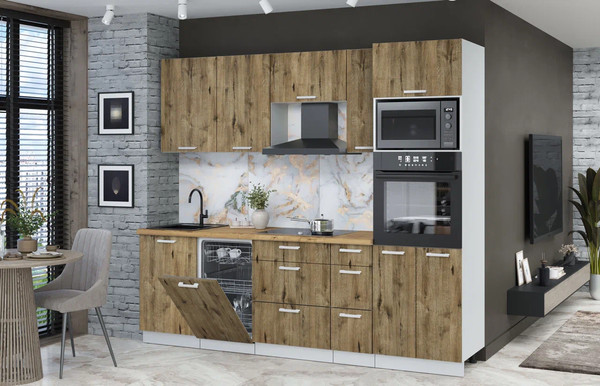 Кухонный гарнитур Интерлиния Мила Лайт 2.45-ПМ3