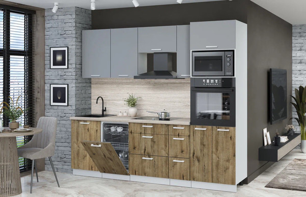 Кухонный гарнитур Интерлиния Мила Лайт 2.45-ПМ3