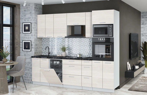 Кухонный гарнитур Интерлиния Мила Лайт 2.55-ПМ3