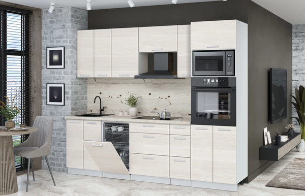 Кухонный гарнитур Интерлиния Мила Лайт 2.55-ПМ3